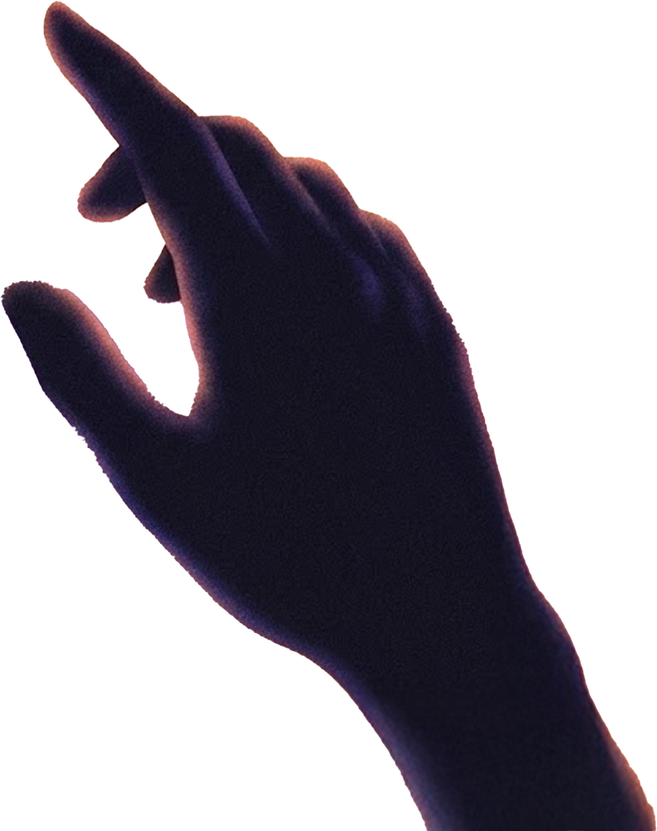 Hand pointing at dashboard